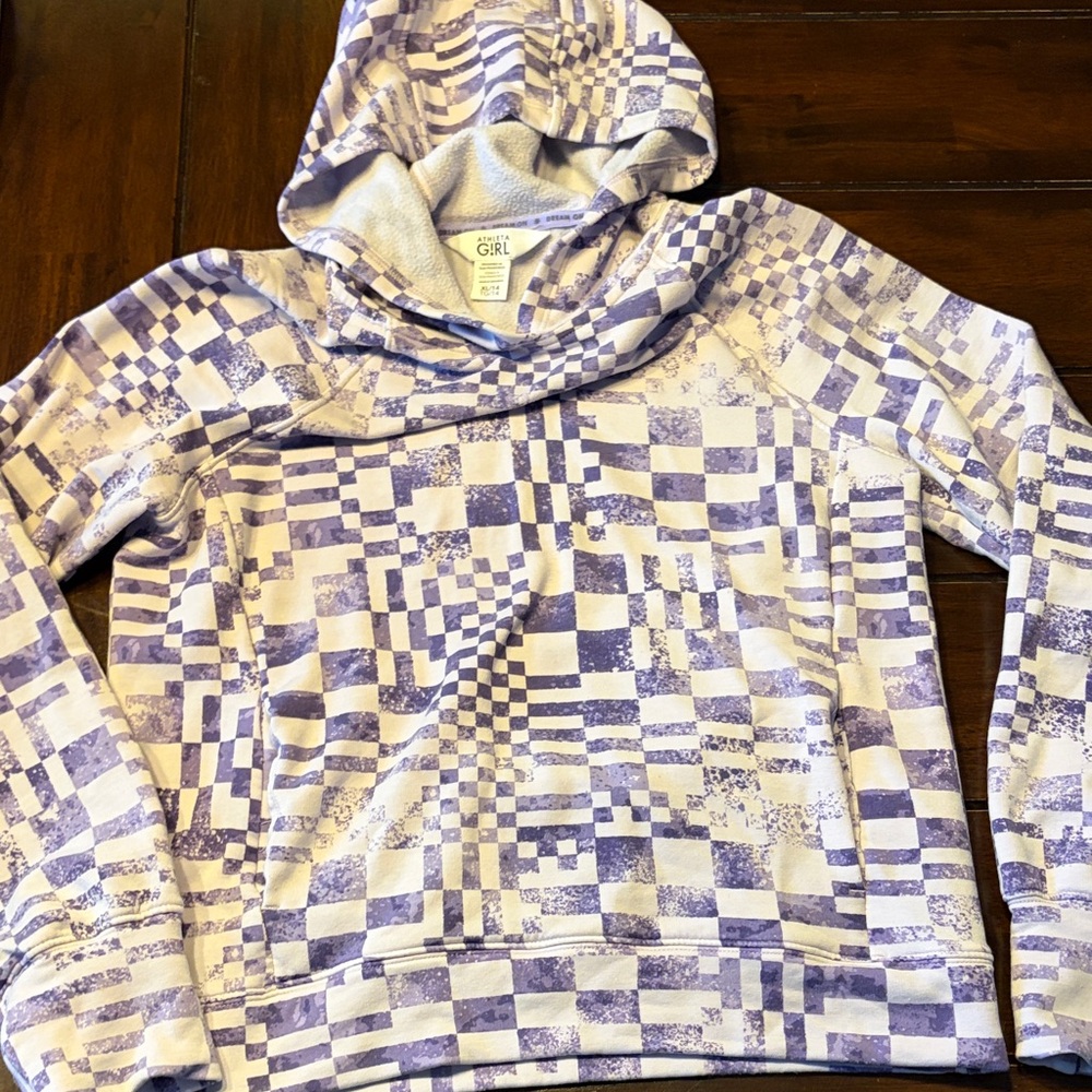 Athleta Girl Lavender and White Hoodie - Picture 3 of 8